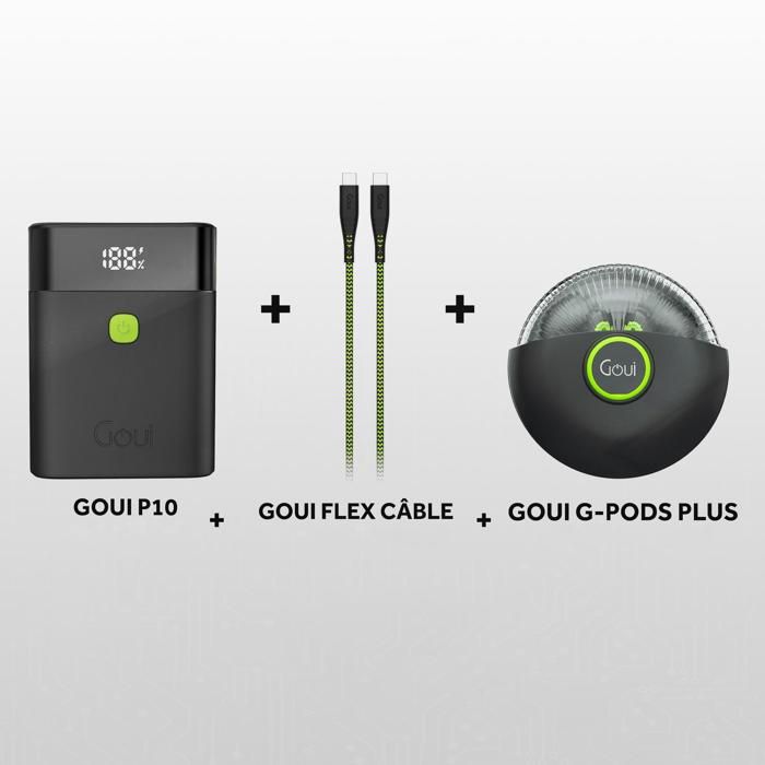 Pack P10 Premium avec G-Pods Plus avec Flex Câble Type C vers Type C