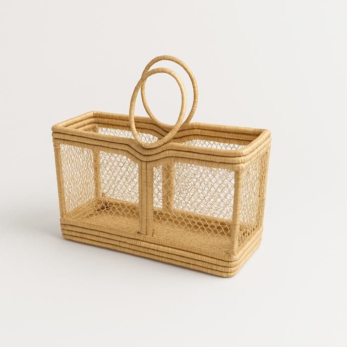 Sac de plage _ Panier en raphia fait main