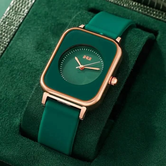 Montre - GENERIC - Élégante Femme - Design Carré - Mouvement Quartz - Bracelet Silicone