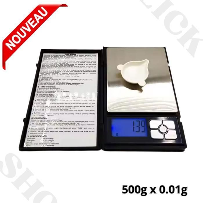 Balance Électronique Analytique Balance Numérique Précise 0.01g - 500g