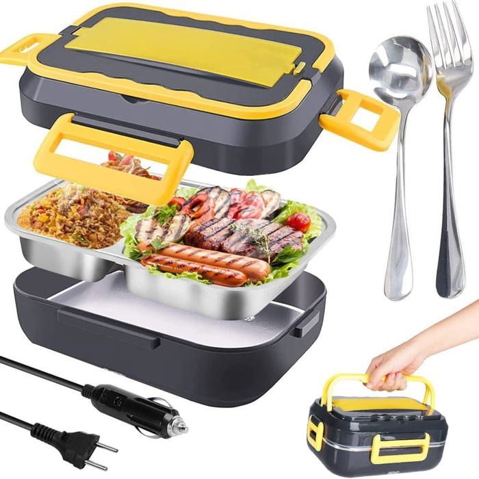 Lunch box électrique Boite à repas chauffante avec Intérieur Inox