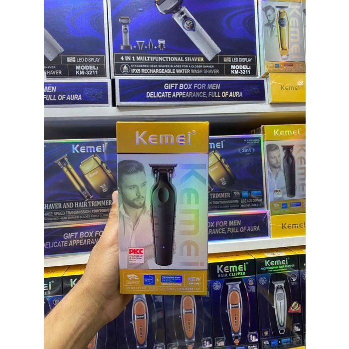 Tondeuse - ELECTROMENAGE - KM-2299 - Sans fil - Autonomie 180 min - Réglages 1-3 mm