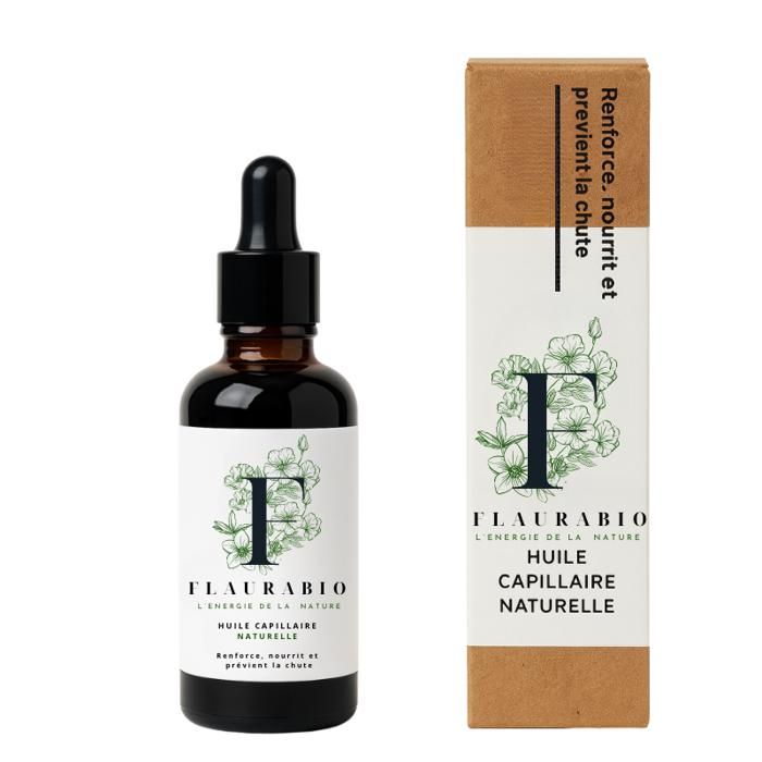 Soin capillaire - FLAURABIO - Huile cheveux 3 en 1 - Nourrit - Répare - Brillance