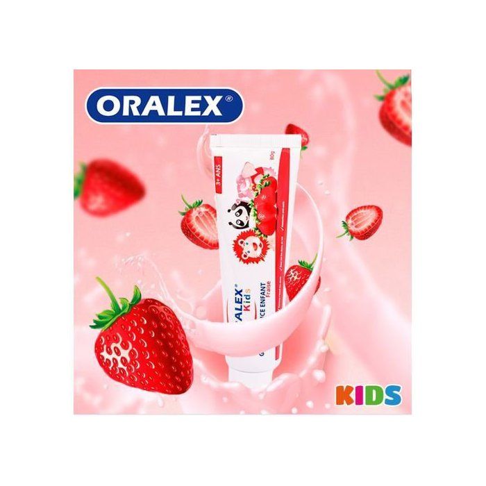 ORALEX Gel Dentifrice Fraise Enfants 3ans et Plus,80g
