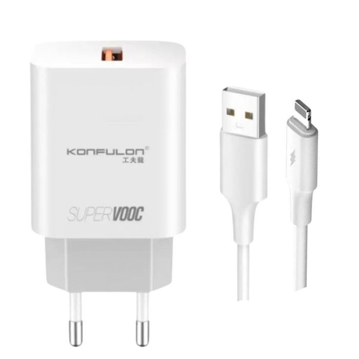 Chargeur Rapide konfulon 25W– C87Q avec Câble IPHONE