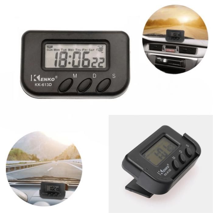 Horloge numérique compacte avec alarme et affichage de la date – Idéale pour voiture et bureau