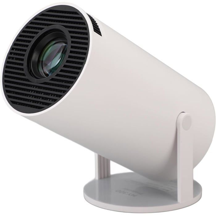 Mini projecteur intelligent portable rond circulaire circulaire à 270° miniature pour film extérieur WiFi, vidéoprojecteurs