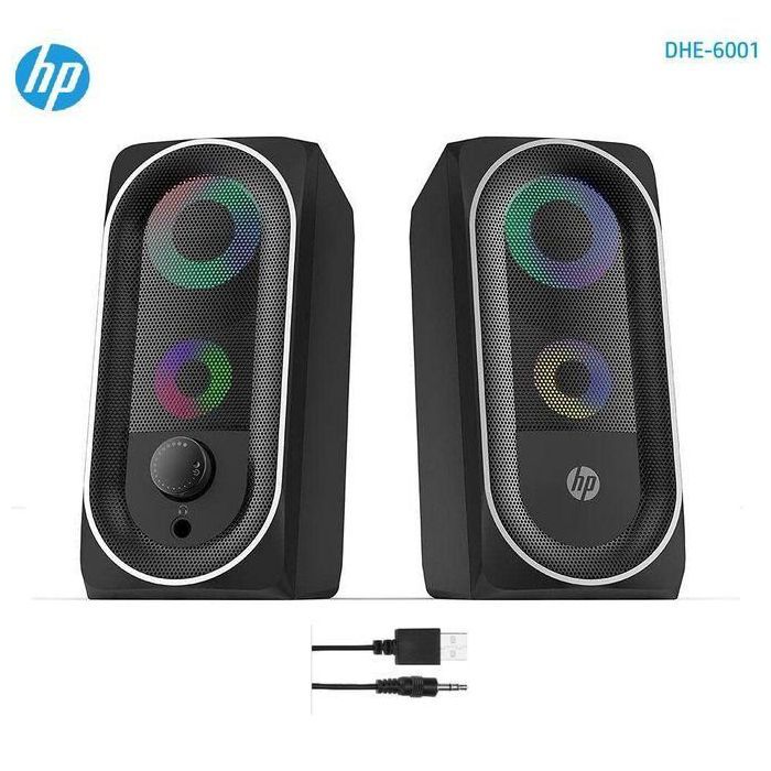 Hp Haut parleurs stéréo son clair et précis jack 3,5 mm (audio) USB -DHE-6001