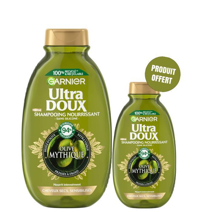 Lot Ultra Doux Olive shampooing 600 ml + 200 ml