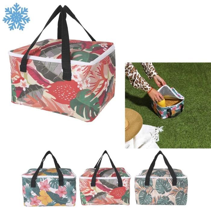 Lunch bag - GENERIC - Tropical - 24x18x13,5 cm - Intérieur isolant - Look tendance