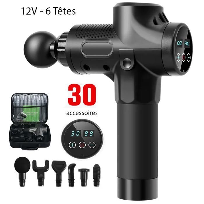 Pistolet de Massage - GENERIC - 30 Vitesses - Électrique - Soulagement de la douleur - Multifonctionnel