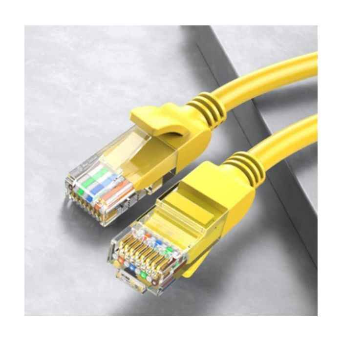Câble RJ45 Cat6 0,5M AWG24 Jaune – Réseau Haut Débit Court