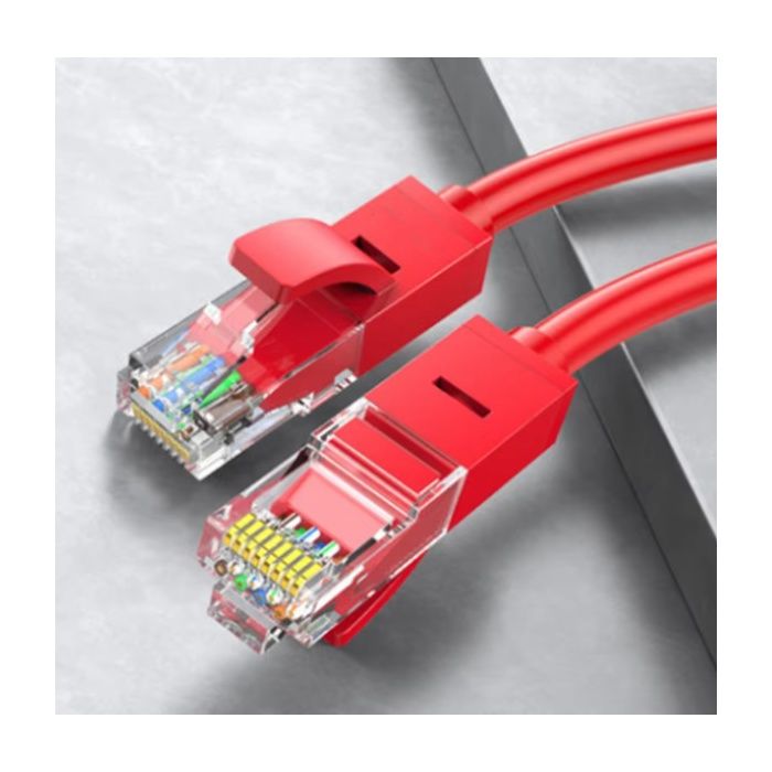 Câble RJ45 Cat6 0,5M AWG24 Rouge – Réseau Haut Débit Court