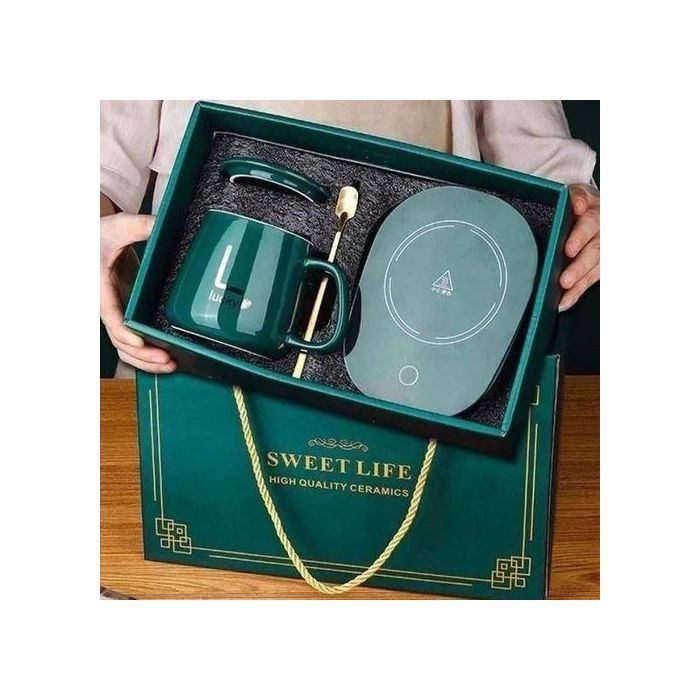 Tasse avec base chauffante (couleur selon le stock)