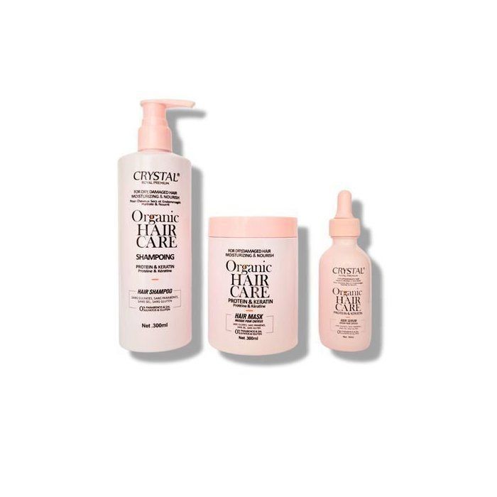 CRYSTAL Coffret Soin Réparateur Cheveux 3en1 Protein & Keratin