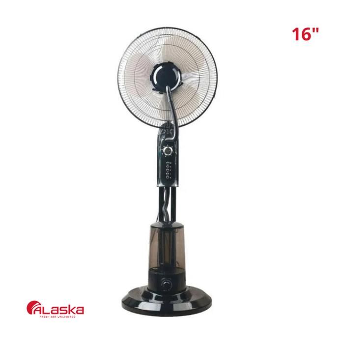 Ventilateur brumisateur - ALASKA - Modèle 16″ - Télécommande - Oscillation - Plusieurs vitesses