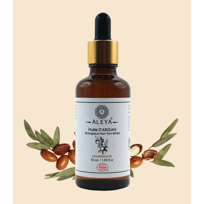 Huile d'Argan - ECOCERT - 50ml - 100% Pure - Hydratante - Pour visage et cheveux