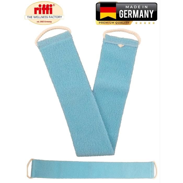 Gant de bain - RIFFI - Lanière lave dos - Antibactérien - Hygiénique - Made in Germany