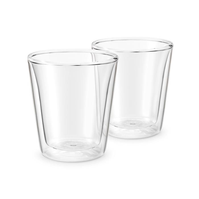 Lot de 2 -Verres à cappuccino - KAE -  275 ml - Transparent - Design moderne