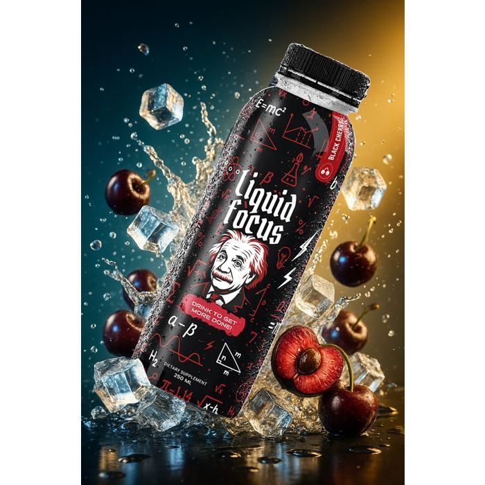 LIQUID FOCUS -BLACK CHERRY 250 ML  X 6 PACK