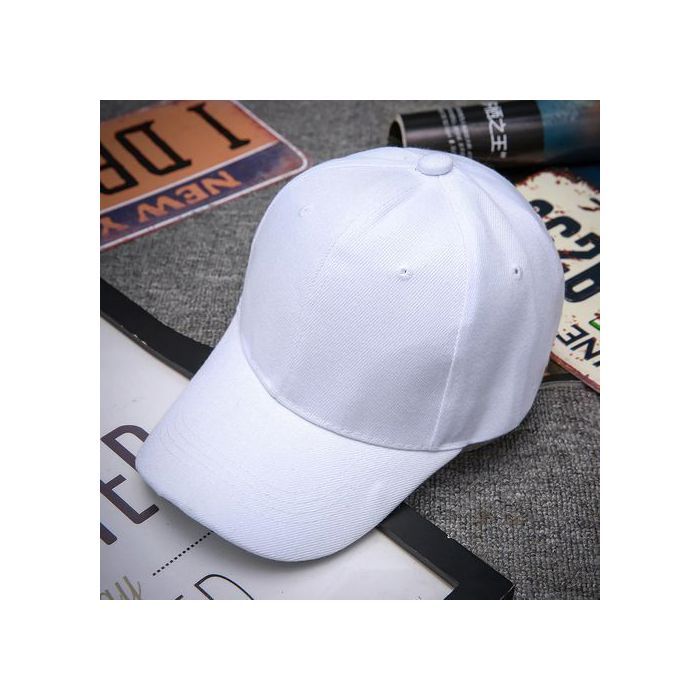 Casquette d'été unisexe - 100% COTTON - Chapeau de haute qualité - BLANC
