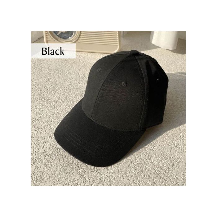 Casquette réglable de Baseball unisexe pour adultes 100% COTON - NOIR -