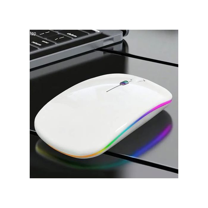 Souris Bluetooth 2.4G USB Sans Fil Lumineux Rechargeable pour Tablette Téléphone Ordinateur