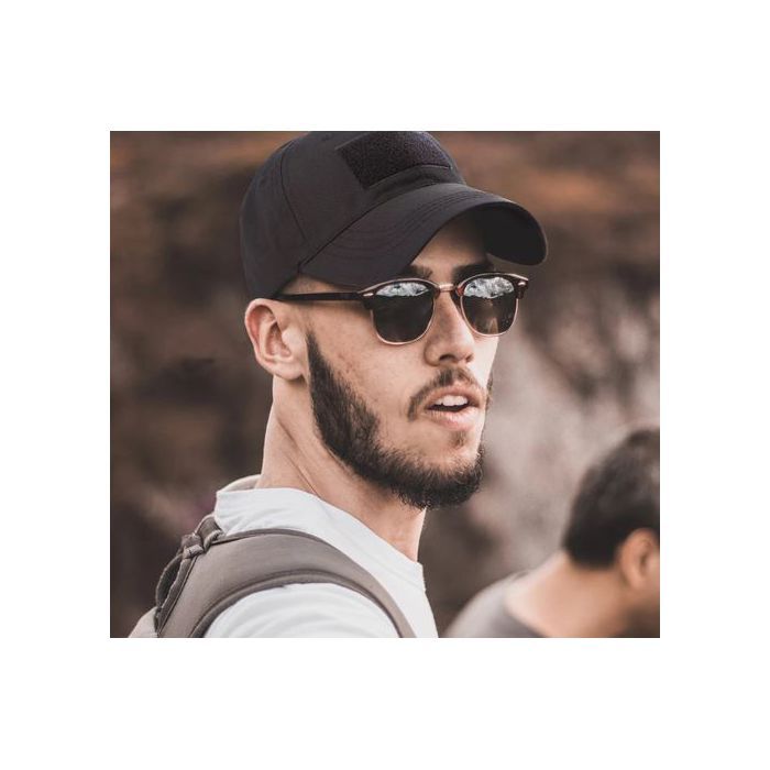 Cap Casquette unisexe militaire Airsoft casquette réglable style militaire - Noir -