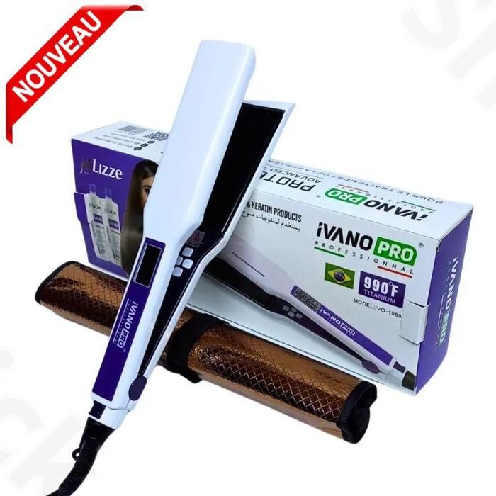 Lisseur Professionnel Ivano Pro IVO Chauffage ultra-rapide pour un lissage impeccable 990°F