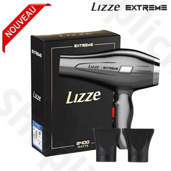 Sèche-cheveux Professionnel Lizze Extreme 2400 W utilisé dans les salons de beauté.