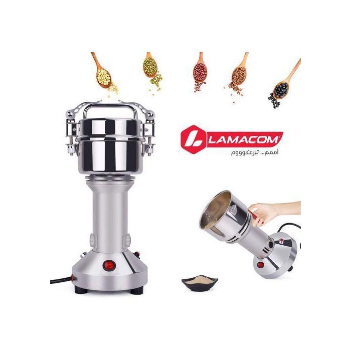 Lamacom Moulin à épices électrique 150g, Moulin à grains INOX, Machine de Meulage