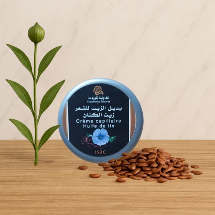 Crème Capillaire - Huile de Lin - Régénérante - Texture Intense - Cheveux Soyeux - Brillance Maximale