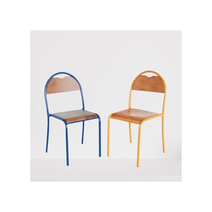 Chaise semi-métallique - LA FABRICA DE MADERA - DORO - Multicolore - Acier - 1 place