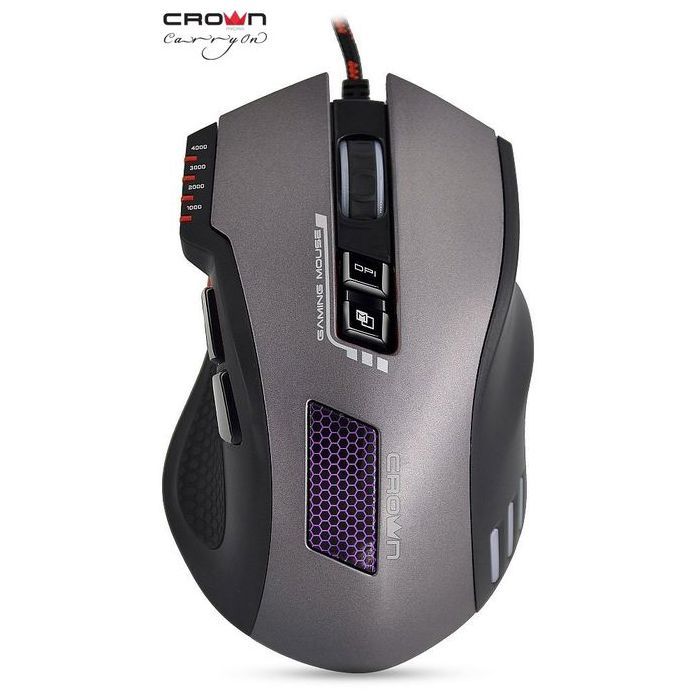 Crown Souris de gaming optique filaire Avec Fil Micro cmxg-711 Titan 8D avec rétroéclairage LED