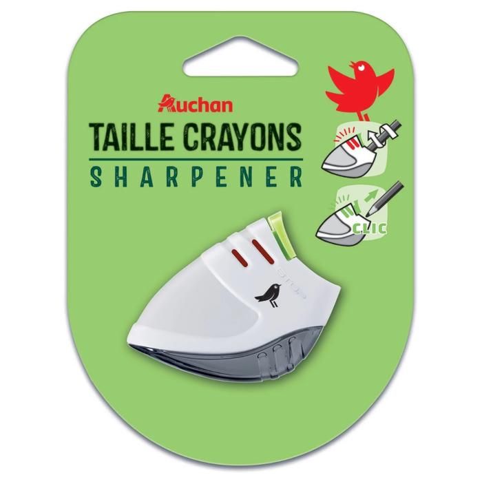 Taille-crayon 1 trou - Auchan - VC Signal Stop - Blanc - Enfant - Mixte