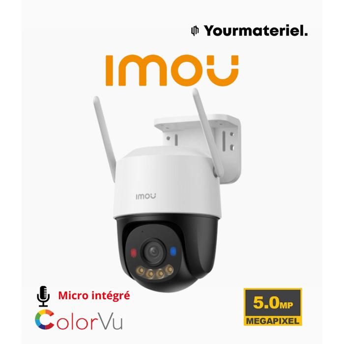Caméra de surveillance - IMOU - IPC-K7FP-5H0WE - 5MP - Vision nocturne - Rotation 360°