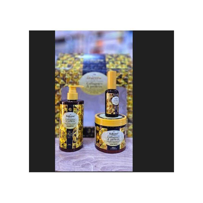 Balireine Shampoing(300ml)+Masque(250ml)+Sérum(50ml) Collagen & Protein