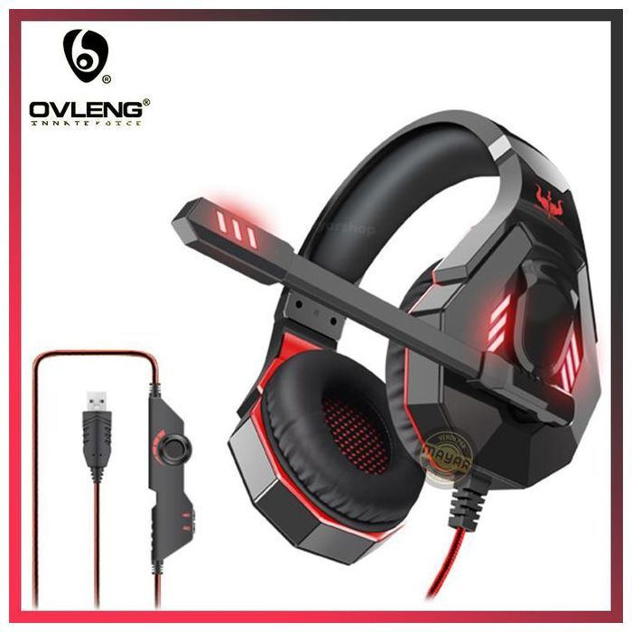 Ovleng CASQUE GAMING GT-93 avec Microphone stéréo HIFI compatible avec PS4, PS5, Xbox, Nintendo, smartphones et tablettes
