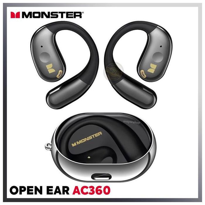 Monster Open Ear AC360 – Écouteurs Sans Fil Bluetooth 5.4 à Oreille Ouverte, Son Stéréo HIFI