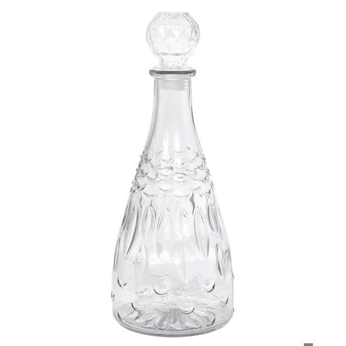 CARAFE EN VERRE ELEGANTE PANDIANI AVEC COUVERCLE Bouteille 1,2L