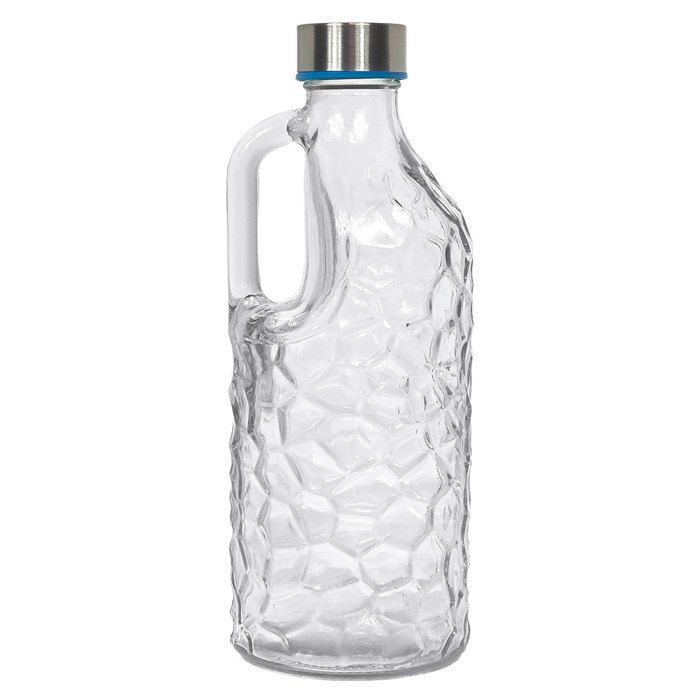 CARAFE EN VERRE ELEGANTE PANDIANI AVEC COUVERCLE ET POIGNEE Bouteille 1,2L