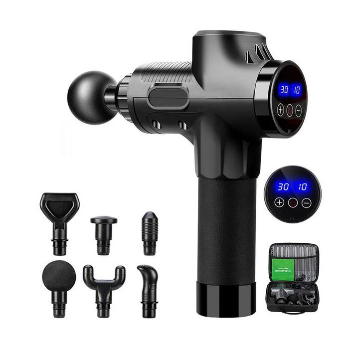 Pistolet de Massage - GENERIC - Impact - 30 Niveaux - Noir - Relaxation Musculaire Profonde