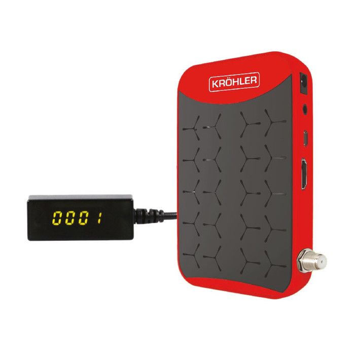 Récepteur Satellite Wifi - KRÖHLER - WI-1507-G-E - Full HD 1080P - 2 Ports USB - HDMI RCA