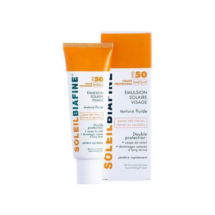 Crème Solaire - SoleilBiafine - SPF50+ - Hypoallergénique - Résistant à l'eau - 50 ml