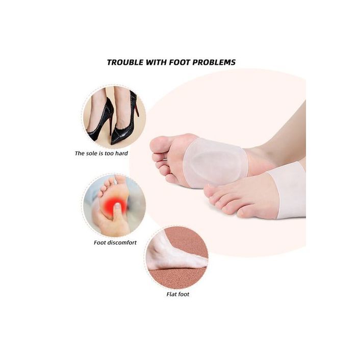 Semelles orthopédiques en Gel de Silicone pour hommes et femmes,