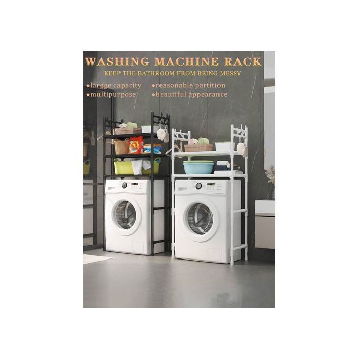 Étagère à linge extensible au-dessus de la machine à laver .