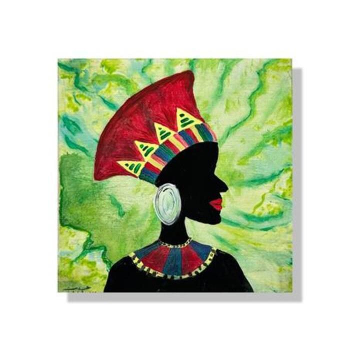 Tableau mural - ART DREAMS - Afrique Power - 20x20 cm - Multicolore - Abstrait