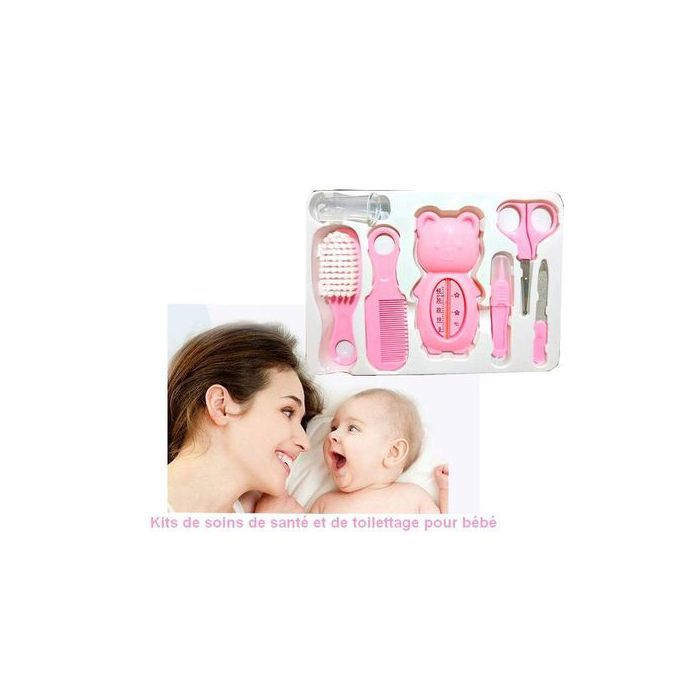 Coffret Soins de Santé pour Bébé7 pièces - Rose