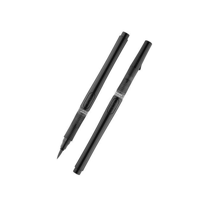 Boite de 12 stylos real brush pointe fine calligraphie noir