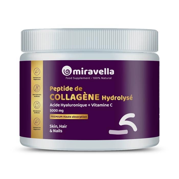 Peptide de Collagène Hydrolysé  - 200 g -  premium collagen Miravella